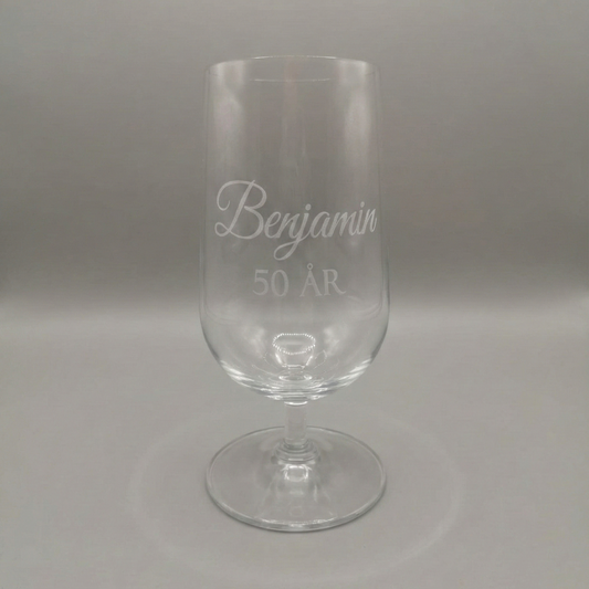 Den Personlige Ølgave – Rosendahl glas med Navn - 50 CL