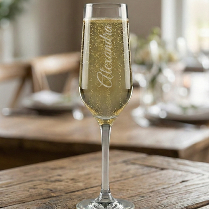 Navnets Elegance - Personlige Champange glas med navn