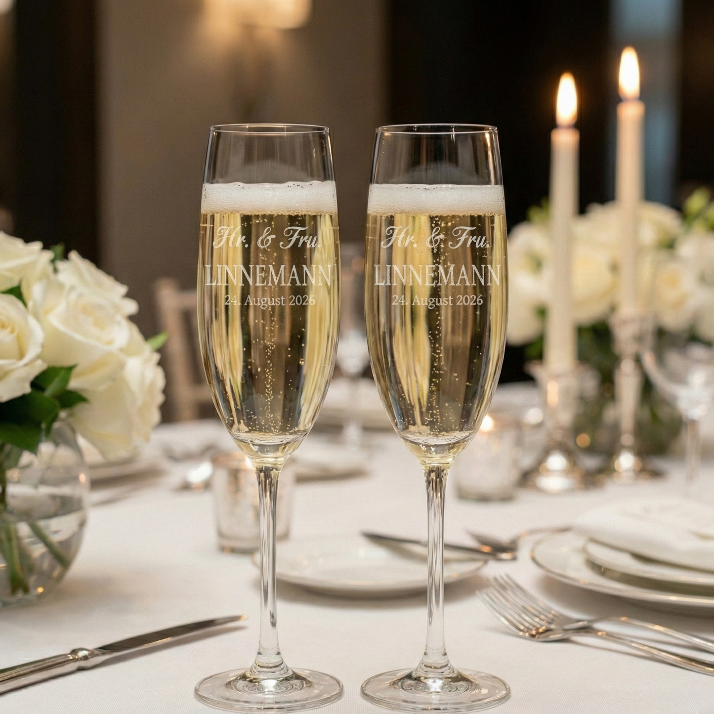 Personligt Graveret Champagneglas