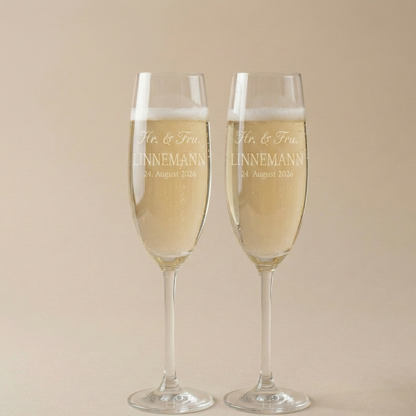 Personligt Graveret Champagneglas