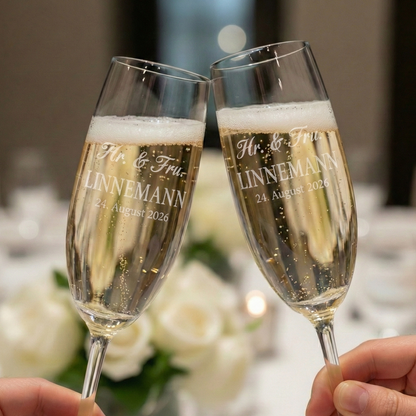 Personligt Graveret Champagneglas