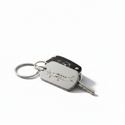 Personlig Fly-Nøglering med Gravering – Custom Aviator Tag